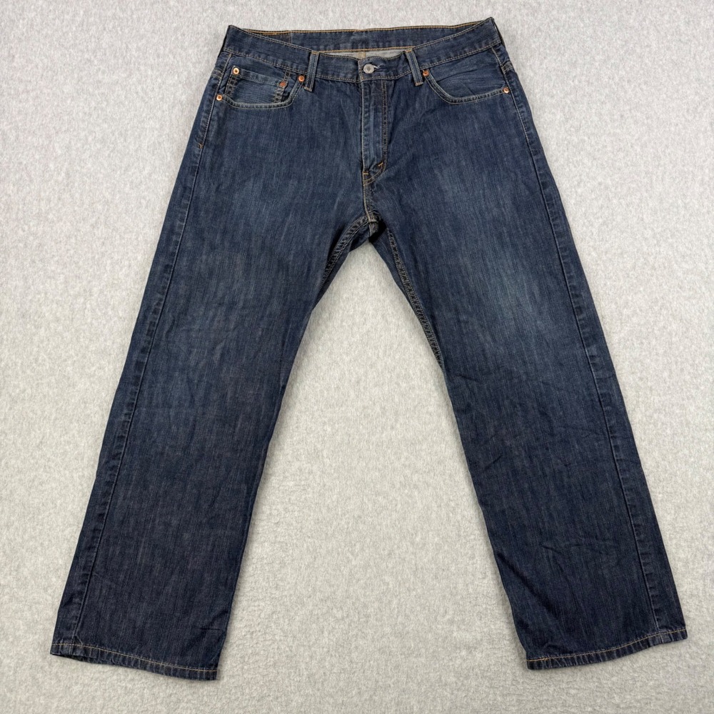 Levis Jeans Mens 34x30 (Fits 34x28) Blue 569 Loose Straight Leg Denim Pockets